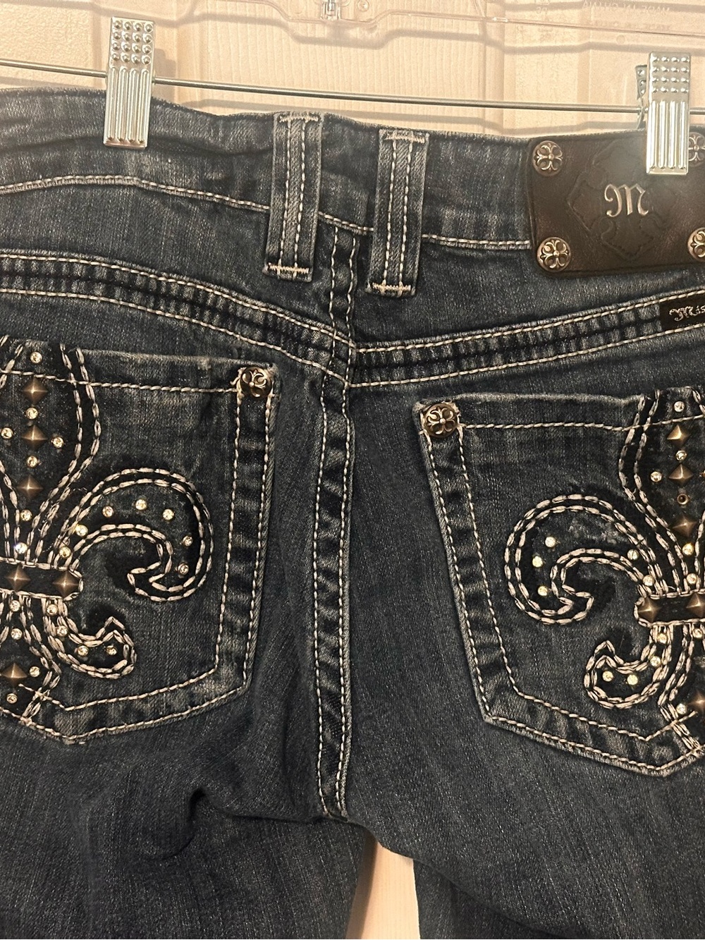Miss Me Dark Blue Embellished Boot Cut Jeans